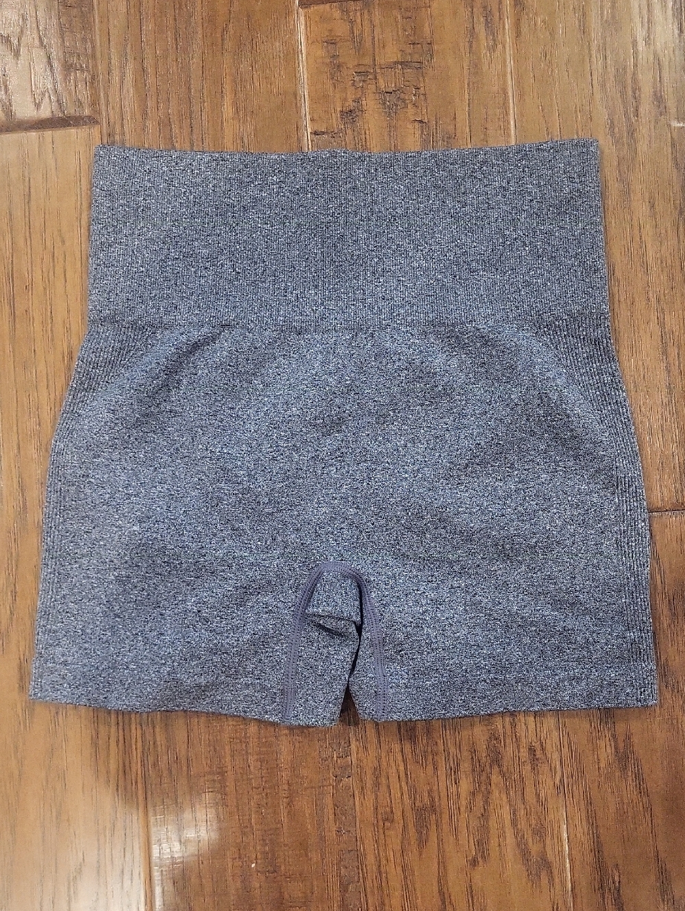 Women's High-Waist Seamless Gray Active Spandex Shorts